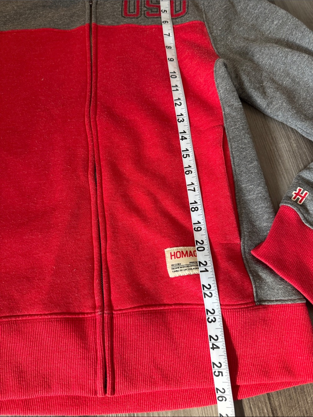 HOMAGE small zip up sweatshirt Ohio State University buckeyes women’s shirt - Picture 2 of 7